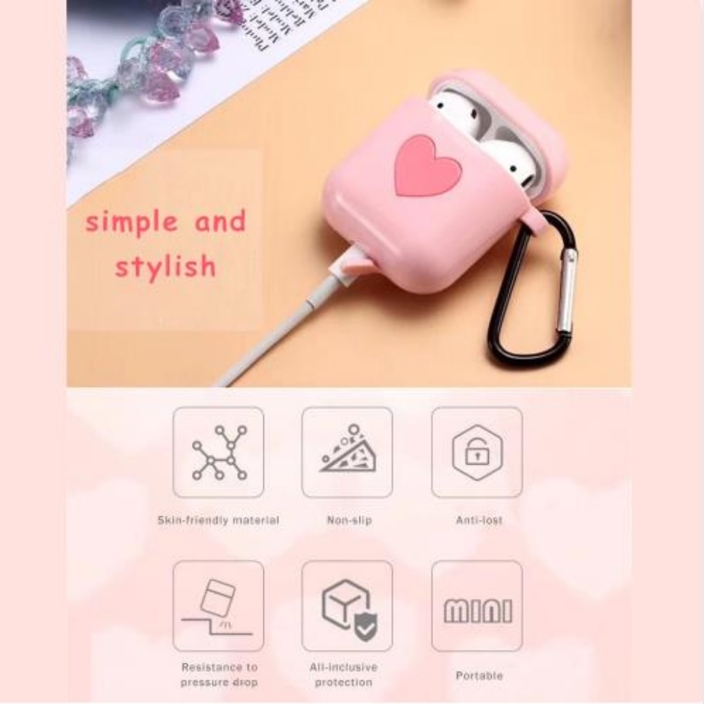 ❤️NEW Apple Airpods Soft Protective Case W/Hook - Picture 6 of 8